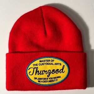 Red half baked beanie Dave Chappelle